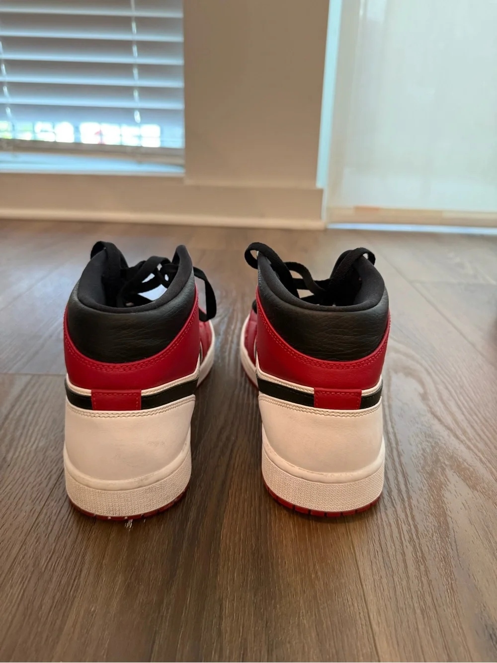Nike Mid-Top Sneakers in Red, White & Black